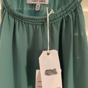 Naked Zebra tank top Size M Sea green